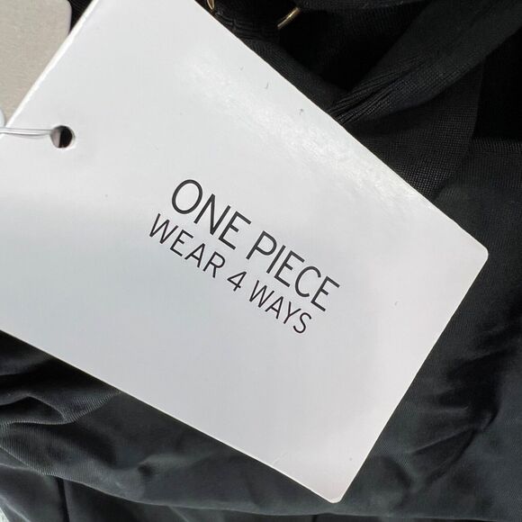 Chelsea28 Swimsuit Womens Large Black One Piece Convertible 4 Way Halter Plunge - Picture 16 of 16